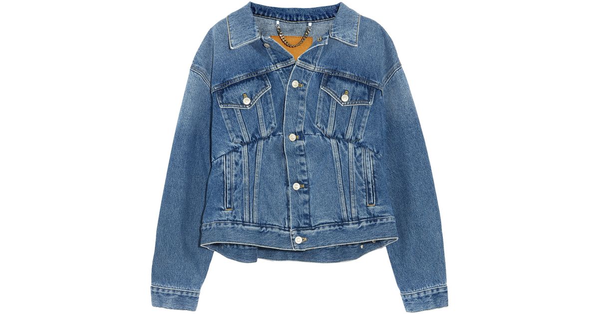 Lyst Swing Jacket Oversized Denim Balenciaga OYZcwYSqU